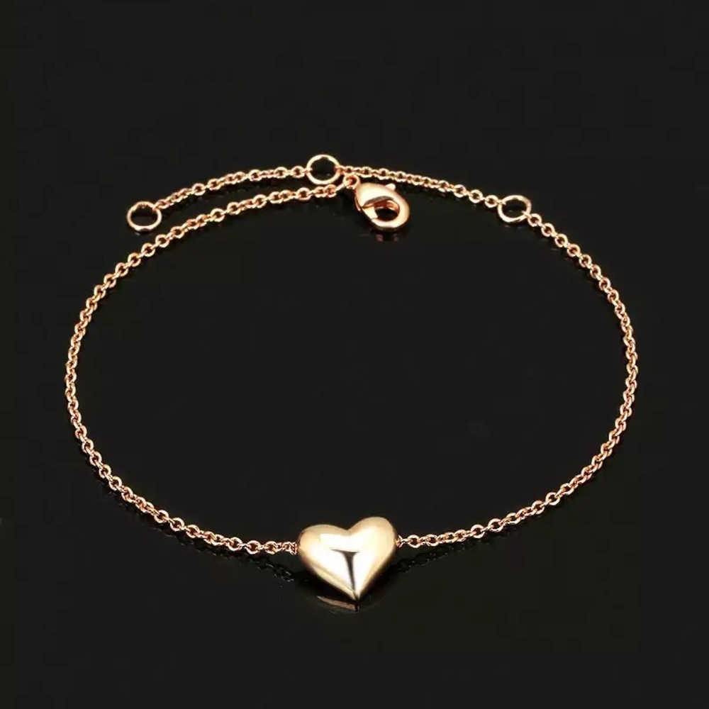 Love Heart Style Rose Gold Bracelet - Picture 1 of 6